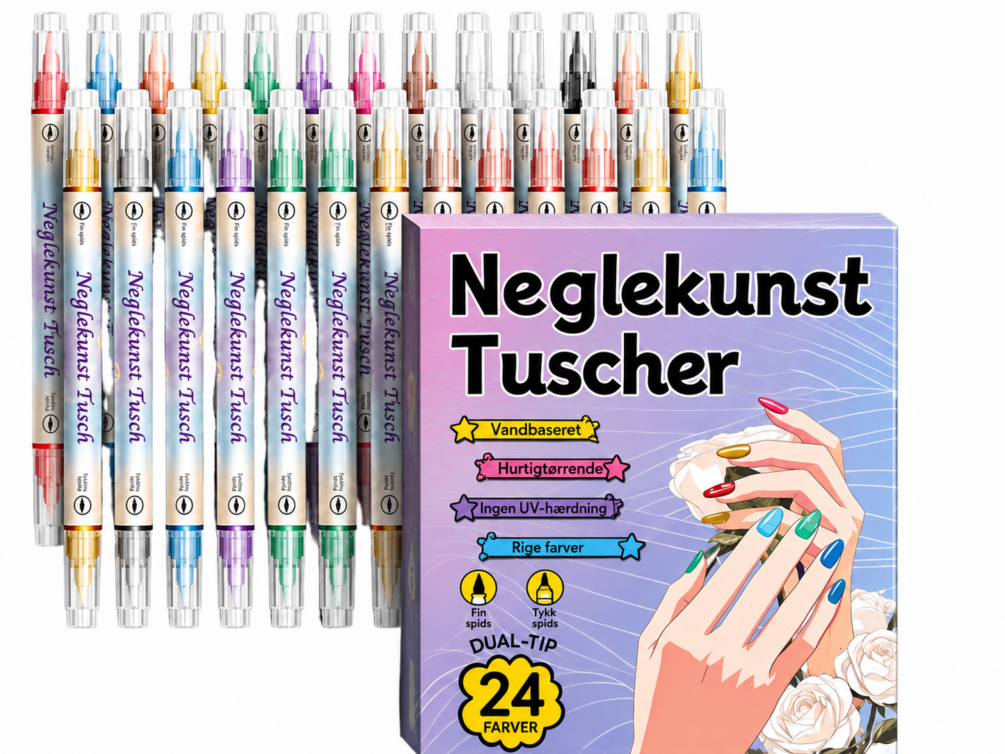 Doppelseitiges Nailart-Pinselset