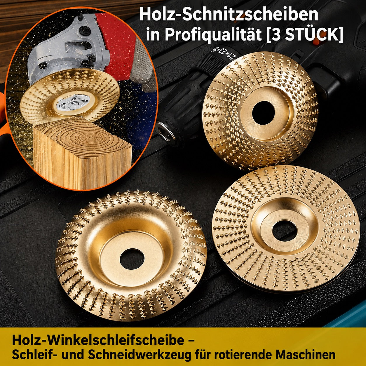 CarveX Präzisions-Schleifscheiben - 3-teiliges Set
