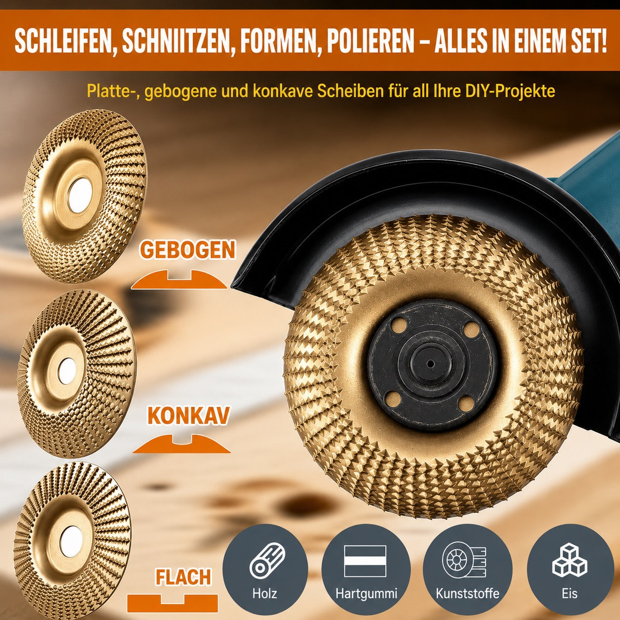 CarveX Präzisions-Schleifscheiben - 3-teiliges Set