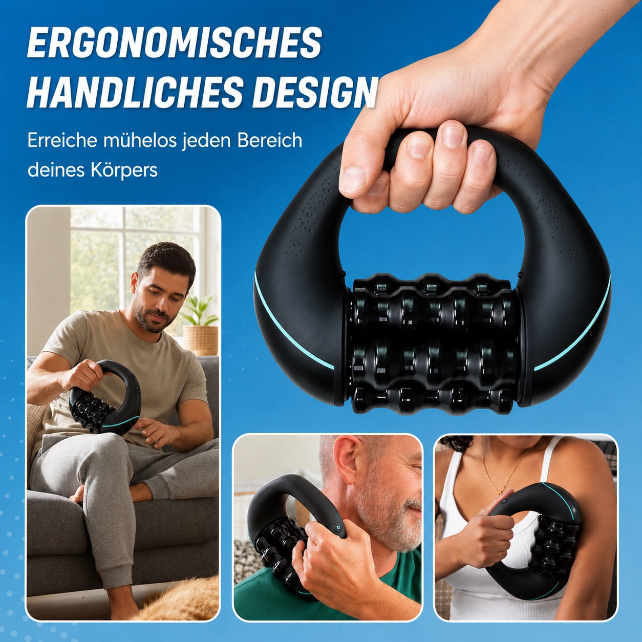 Elektrischer Handmassage-Roller – Tiefen-Knetmassage