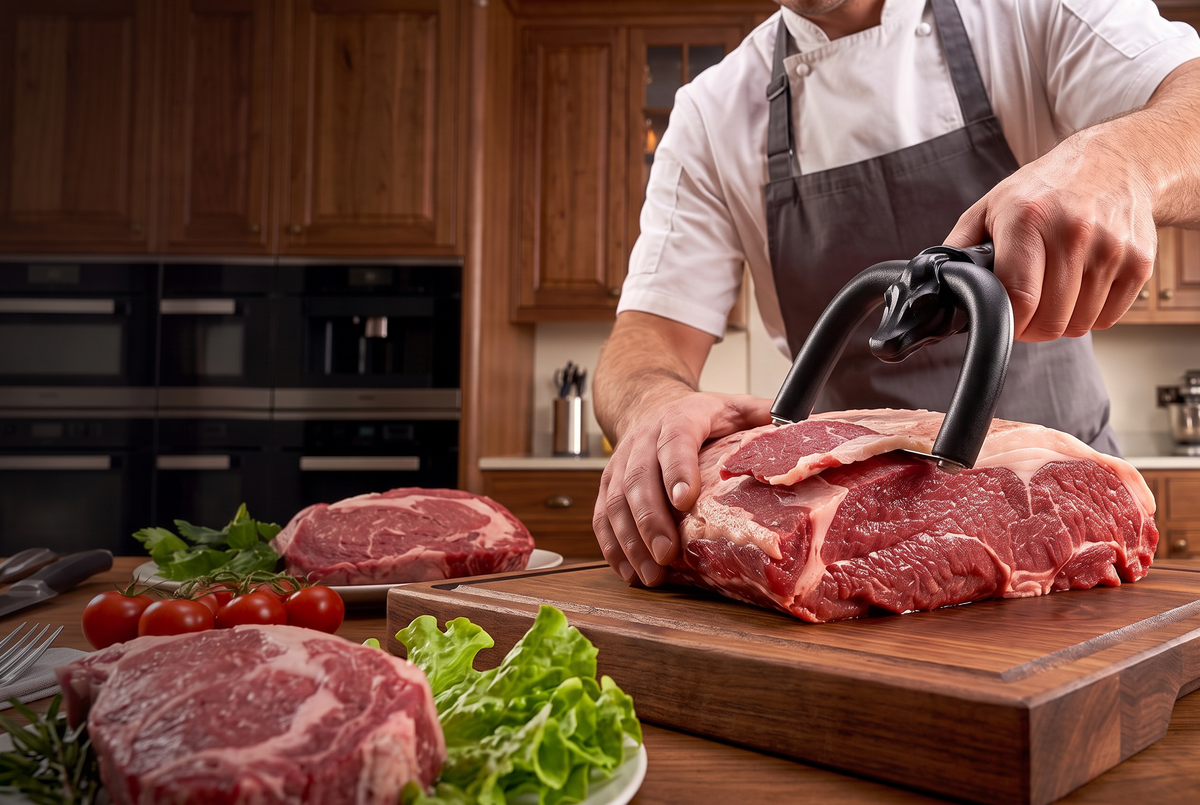 Handmesser zum Entfernen von Fett bei Rind- und Schweinefleisch