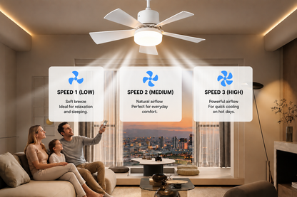 2-in-1 Deckenventilator mit Fernbedienung
