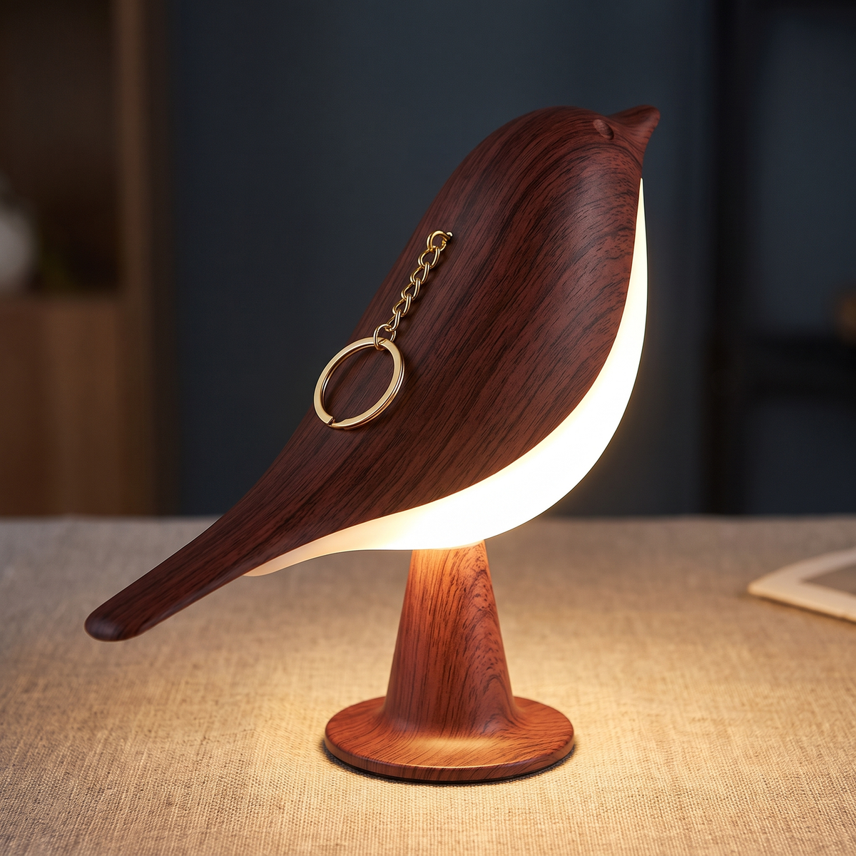 Kabellose Vogellampe mit Touch-Dimmer