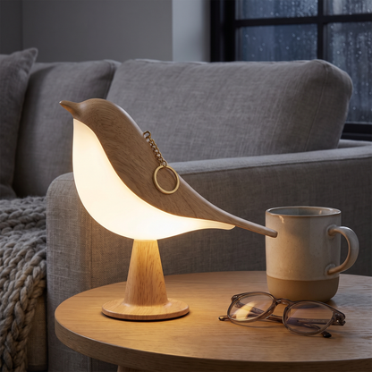 Kabellose Vogellampe mit Touch-Dimmer