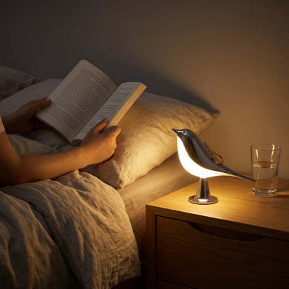 Kabellose Vogellampe mit Touch-Dimmer