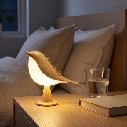 Kabellose Vogellampe mit Touch-Dimmer