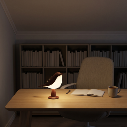 Kabellose Vogellampe mit Touch-Dimmer