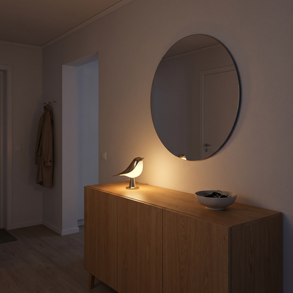 Kabellose Vogellampe mit Touch-Dimmer