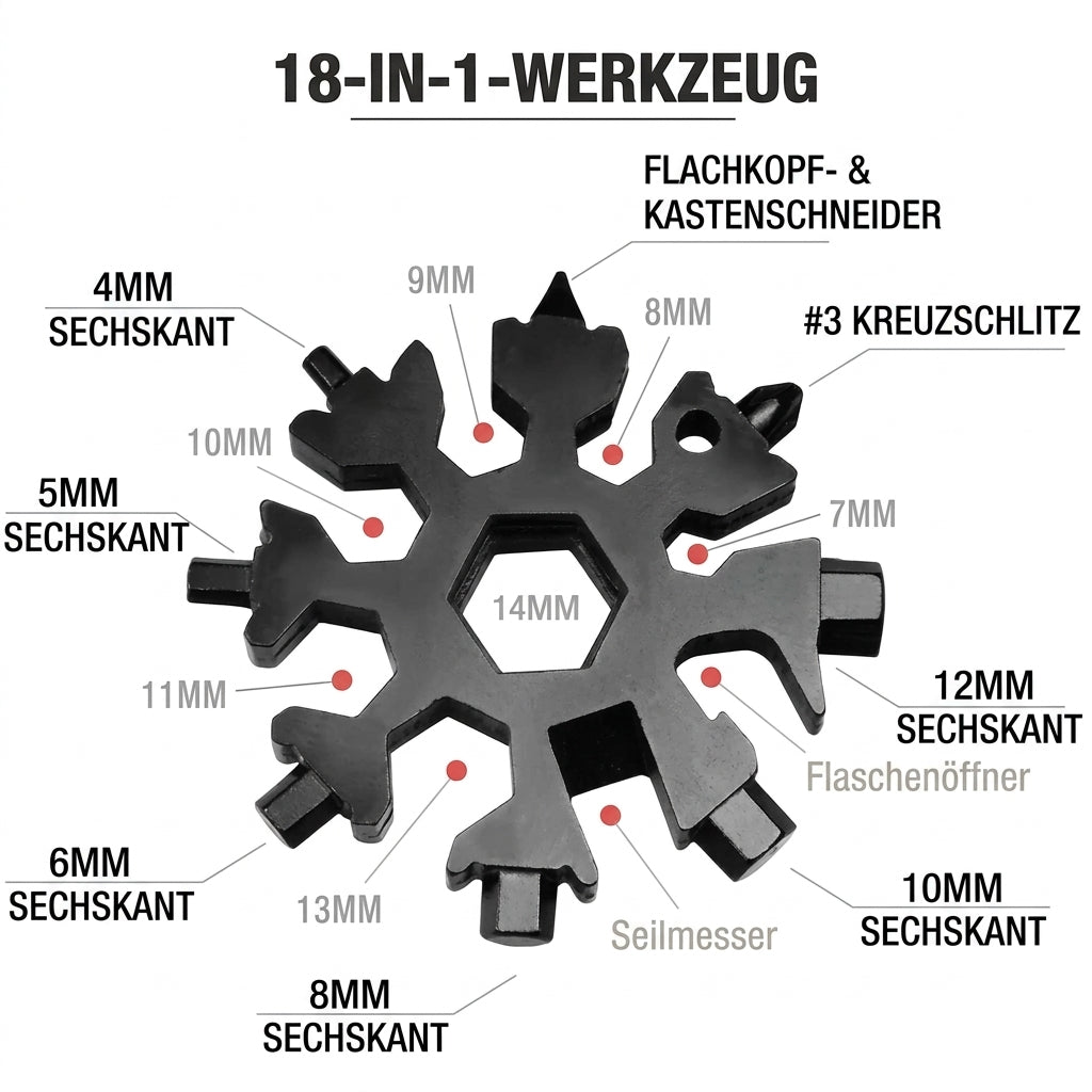 Snowflake™ 18-in-1 Multi-Tool