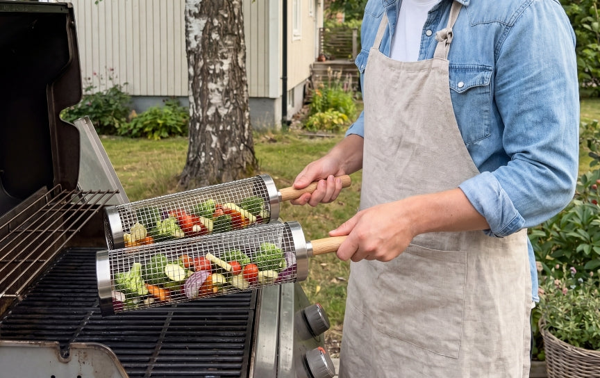Rollender Grillkorb