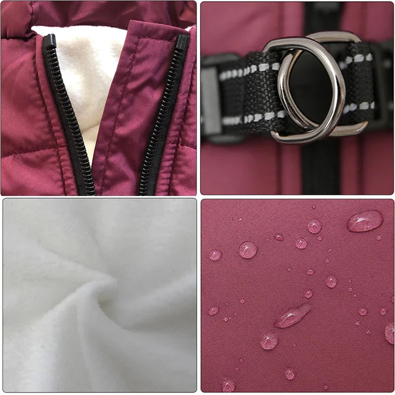 Petstar™ – Wasserdichte Winterjacke mit integriertem Geschirr