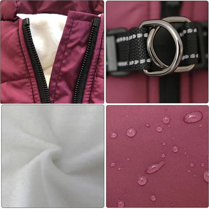 Petstar™ – Wasserdichte Winterjacke mit integriertem Geschirr