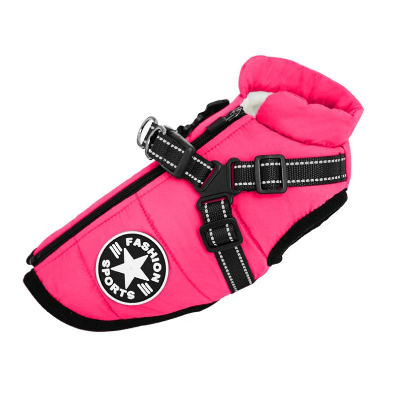 Petstar™ – Wasserdichte Winterjacke mit integriertem Geschirr