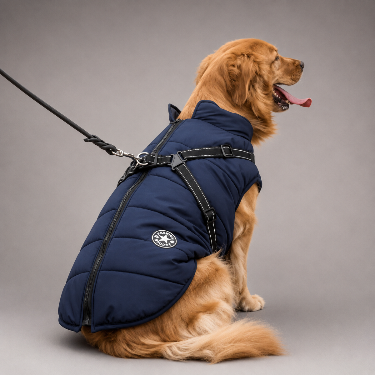 Petstar™ – Wasserdichte Winterjacke mit integriertem Geschirr