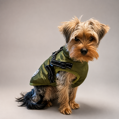 Petstar™ – Wasserdichte Winterjacke mit integriertem Geschirr