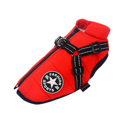 Petstar™ – Wasserdichte Winterjacke mit integriertem Geschirr