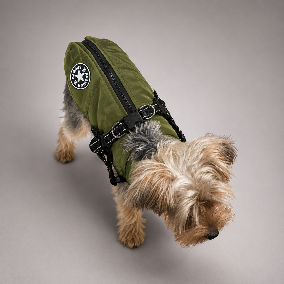 Petstar™ – Wasserdichte Winterjacke mit integriertem Geschirr