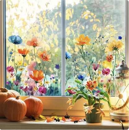 Blumen Fensteraufkleber