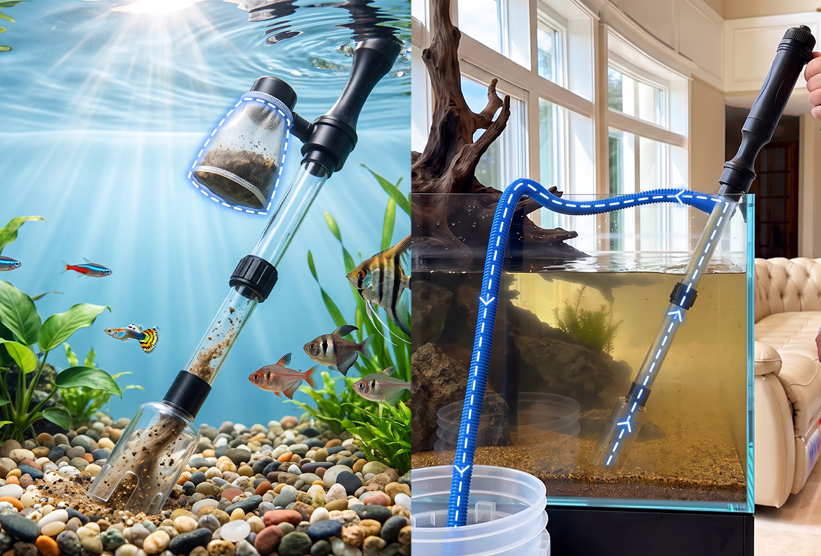 Elektrischer Aquarium-Kiesreiniger