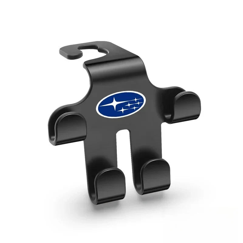Auto-Logo-Kopfstützenhaken (2 Stück) — Robuste, platzsparende Aufbewahrung für Taschen, Einkäufe und Zubehör