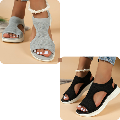 Bequeme, atmungsaktive flache Sandalen