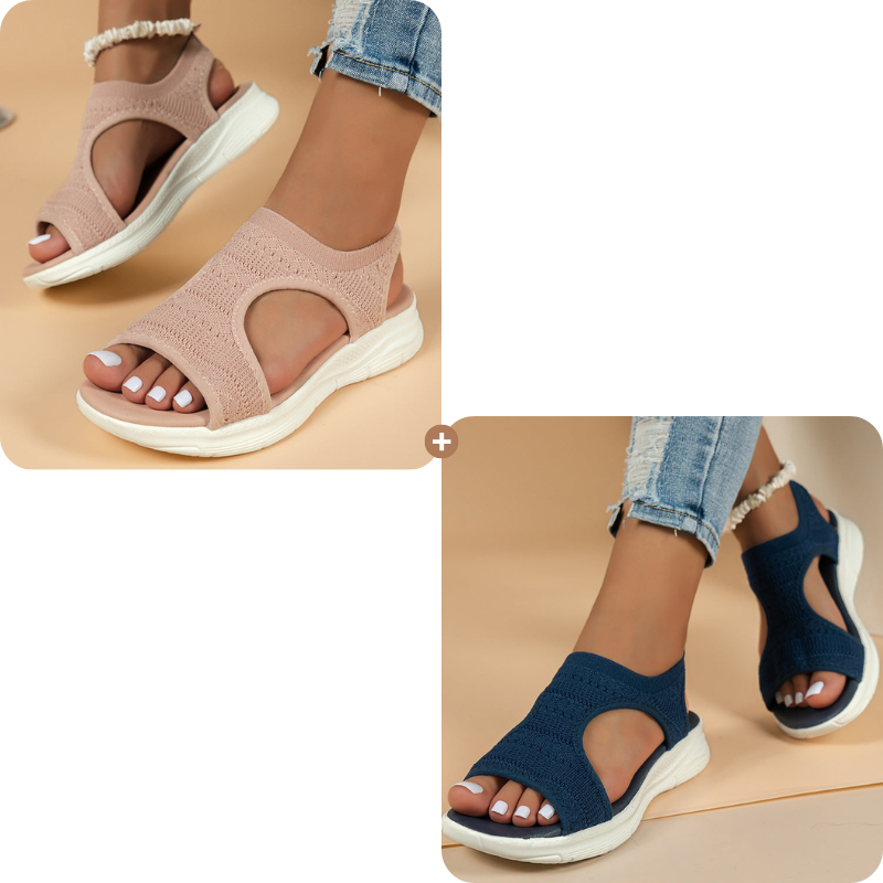 Bequeme, atmungsaktive flache Sandalen