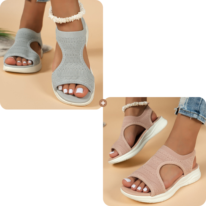 Bequeme, atmungsaktive flache Sandalen