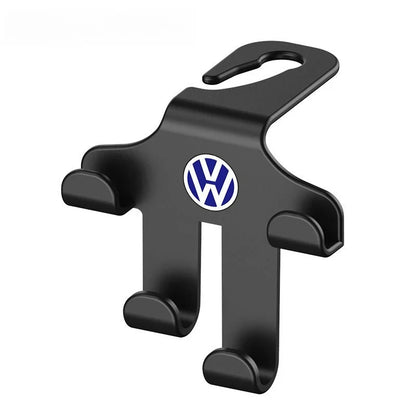 Auto-Logo-Kopfstützenhaken (2 Stück) — Robuste, platzsparende Aufbewahrung für Taschen, Einkäufe und Zubehör