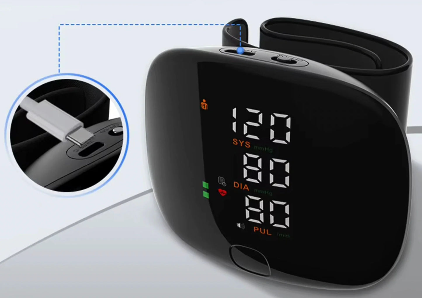 Blutdruckmessgerät in Taschenformat: Armband