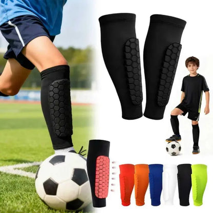 ProShield - Fußballschienbeinschoner – Kompressionsmanschette mit Wabenprotektoren für sichereres und flüssigeres Spiel
