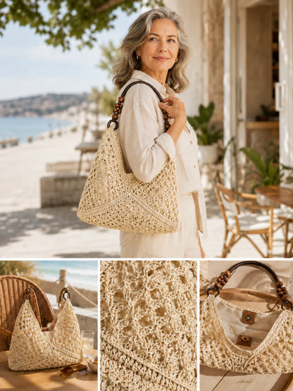 Klassische gewebte Boho-Tragetasche
