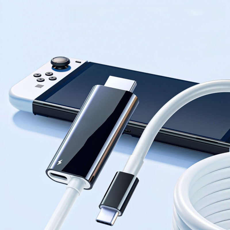 USB-C-auf-HDMI-Adapterkabel – Streamen, spielen und gleichzeitig laden – Für Switch, Smartphone und Tablet