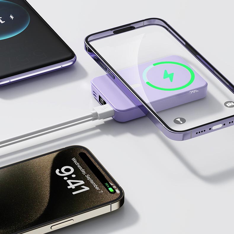 Magnetische Kabellose Powerbank mit Ständer