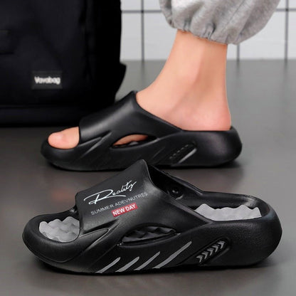 Herrensandalen mit Plateausohle und dicker Dämpfung